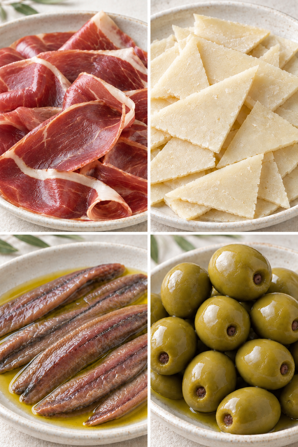 自然光の色調へ補正した4分割食材画像